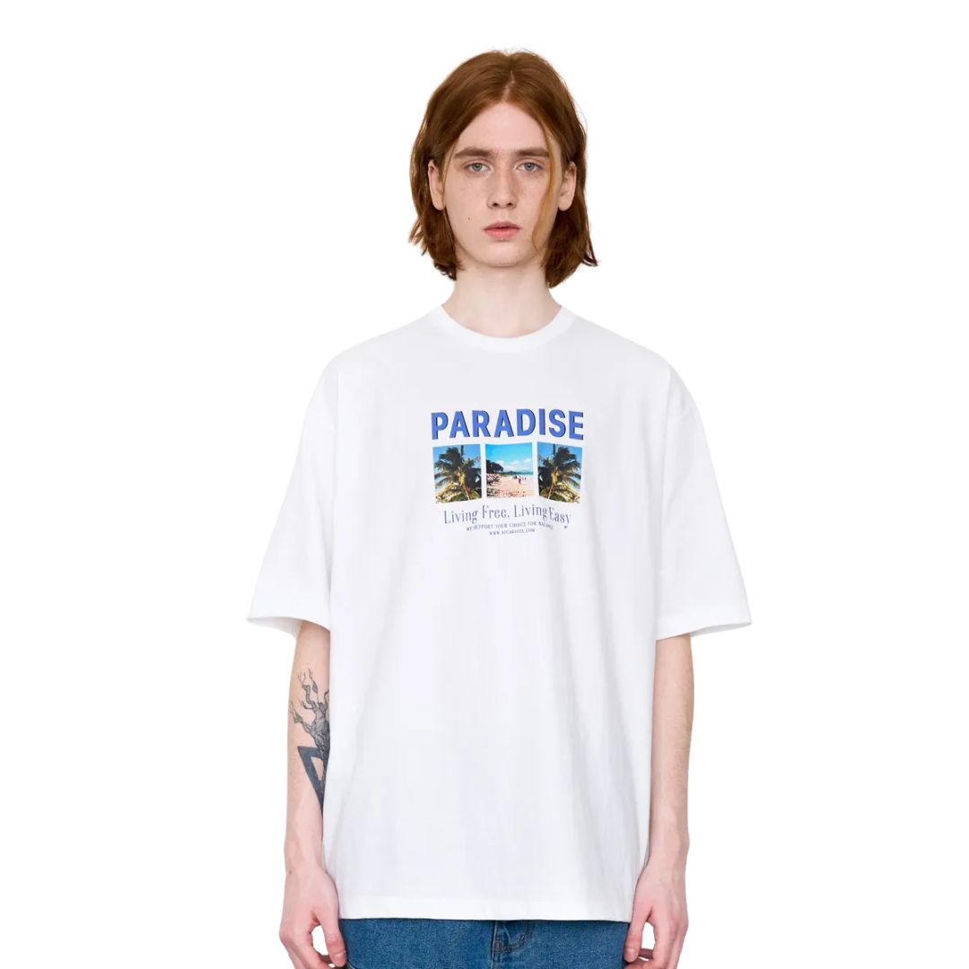 AECA White Tropical Paradise T-shirt