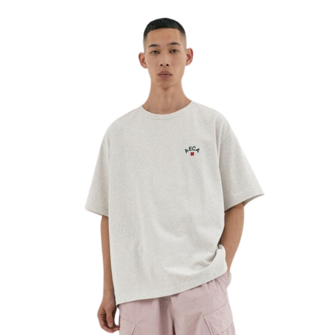 AECA White Clover Small Logo Half Sleeve T-shirt