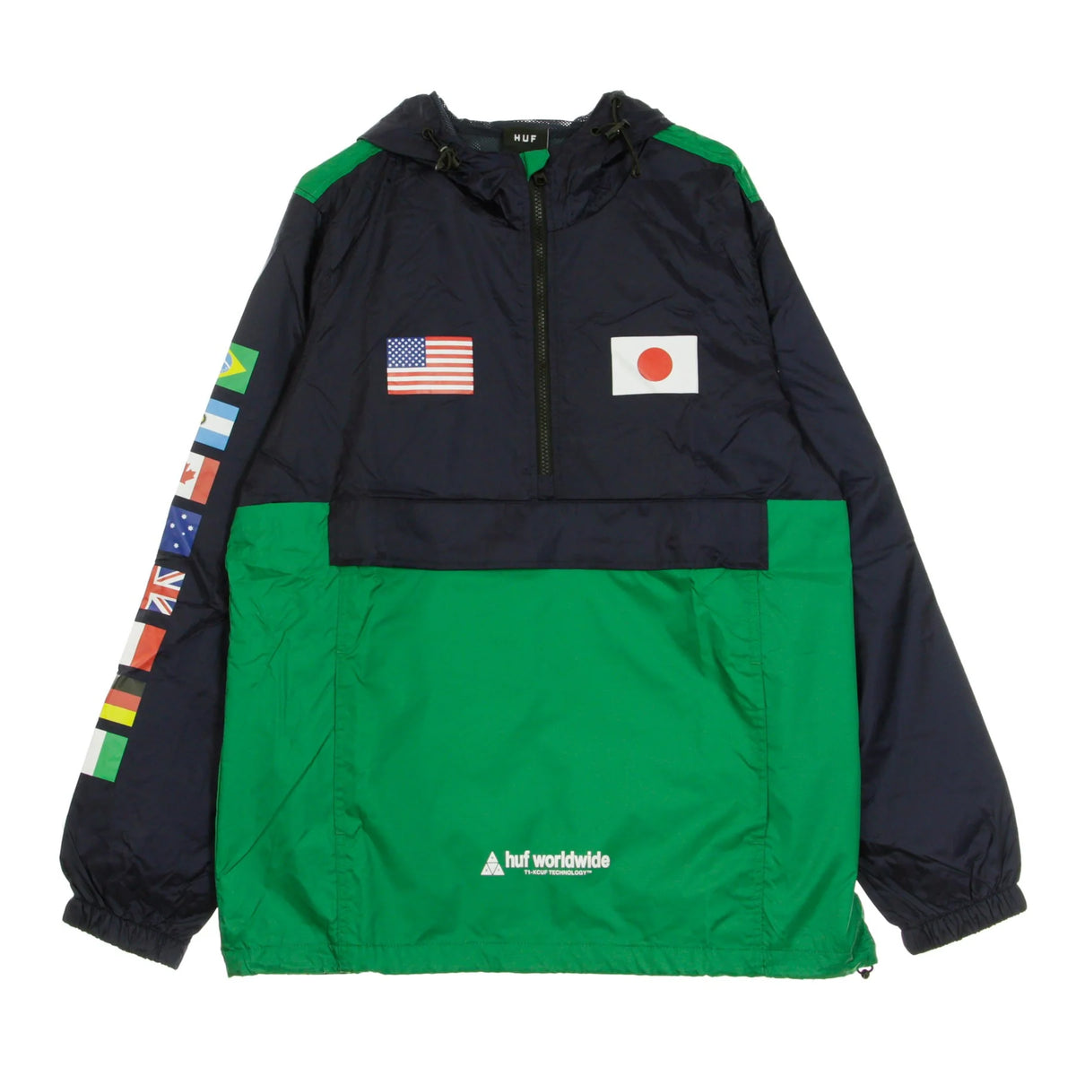 HUF Flags Anorak Jacket - French Navy