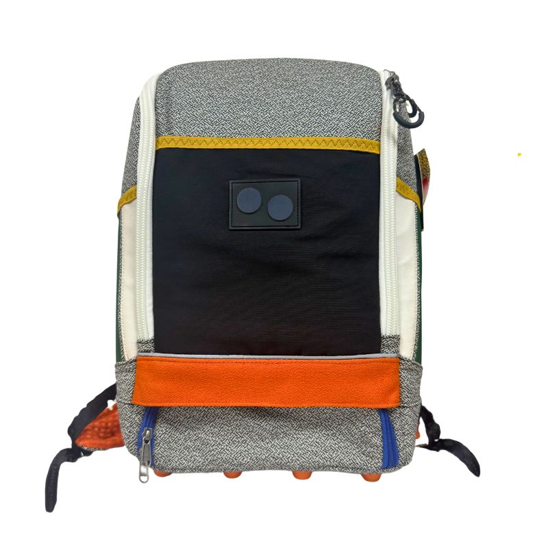 Pinqponq Backpack Cubik Small 15L - White/Black Melange w Pop