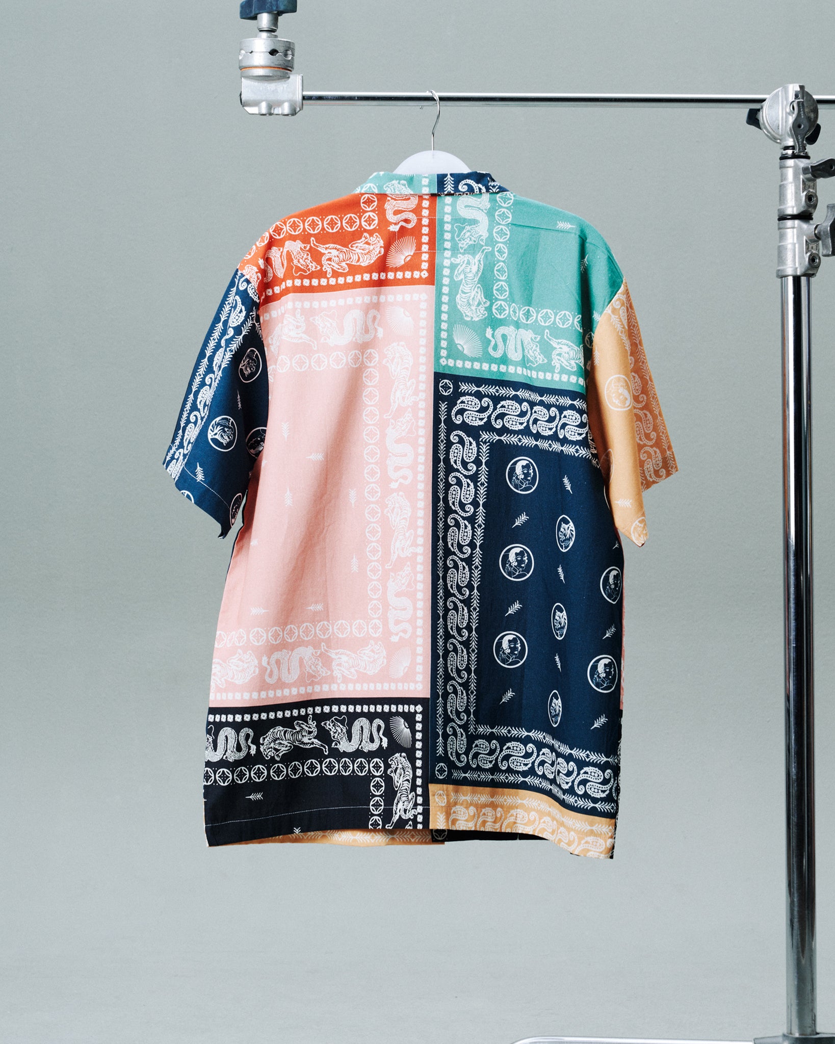 Zha Huo Dian X Laughing Tiger Bandana Print Shirt (Multi colour)
