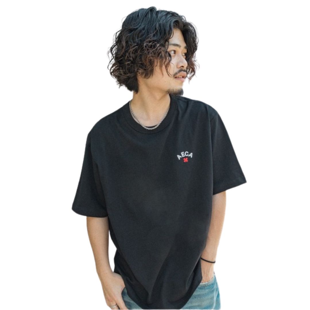 AECA White Clover Small Logo Half Sleeve T-shirt