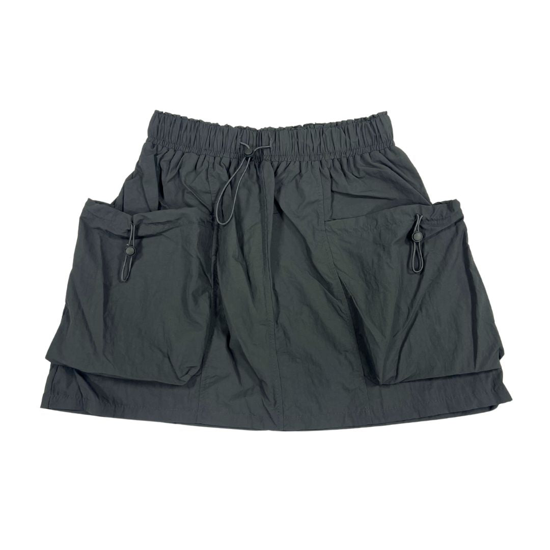 Parachute Drawstring Mini Skirt