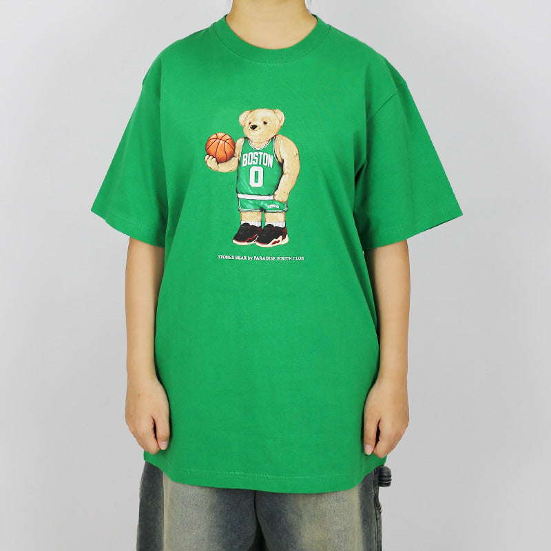 Stoned Bear by Paradise Youth Club Basketball Boston T-Shirt