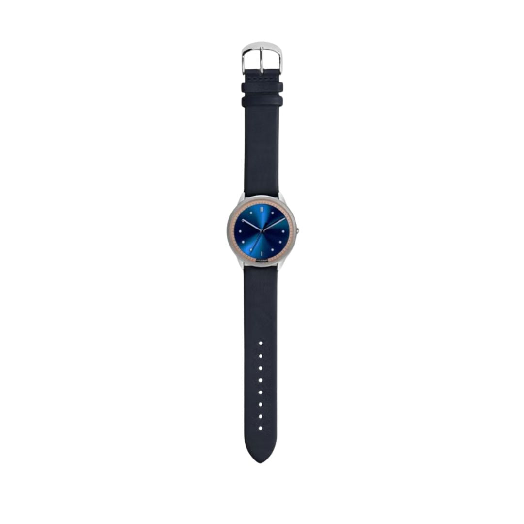 HYPERGRAND 02 Nato Silver Blue Face with Classic Black Leather Strap - From The Archives