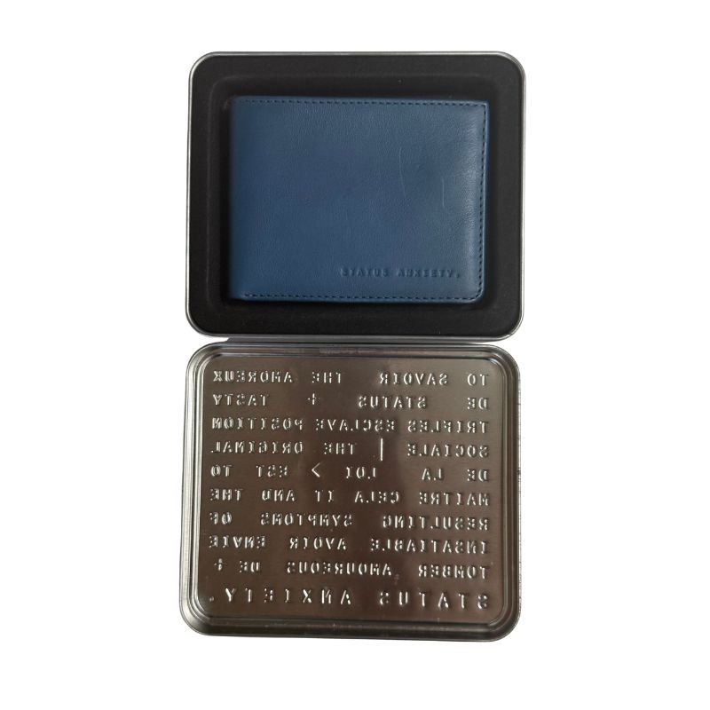 Status Anxiety Blue Bi-Fold Wallet - One Size