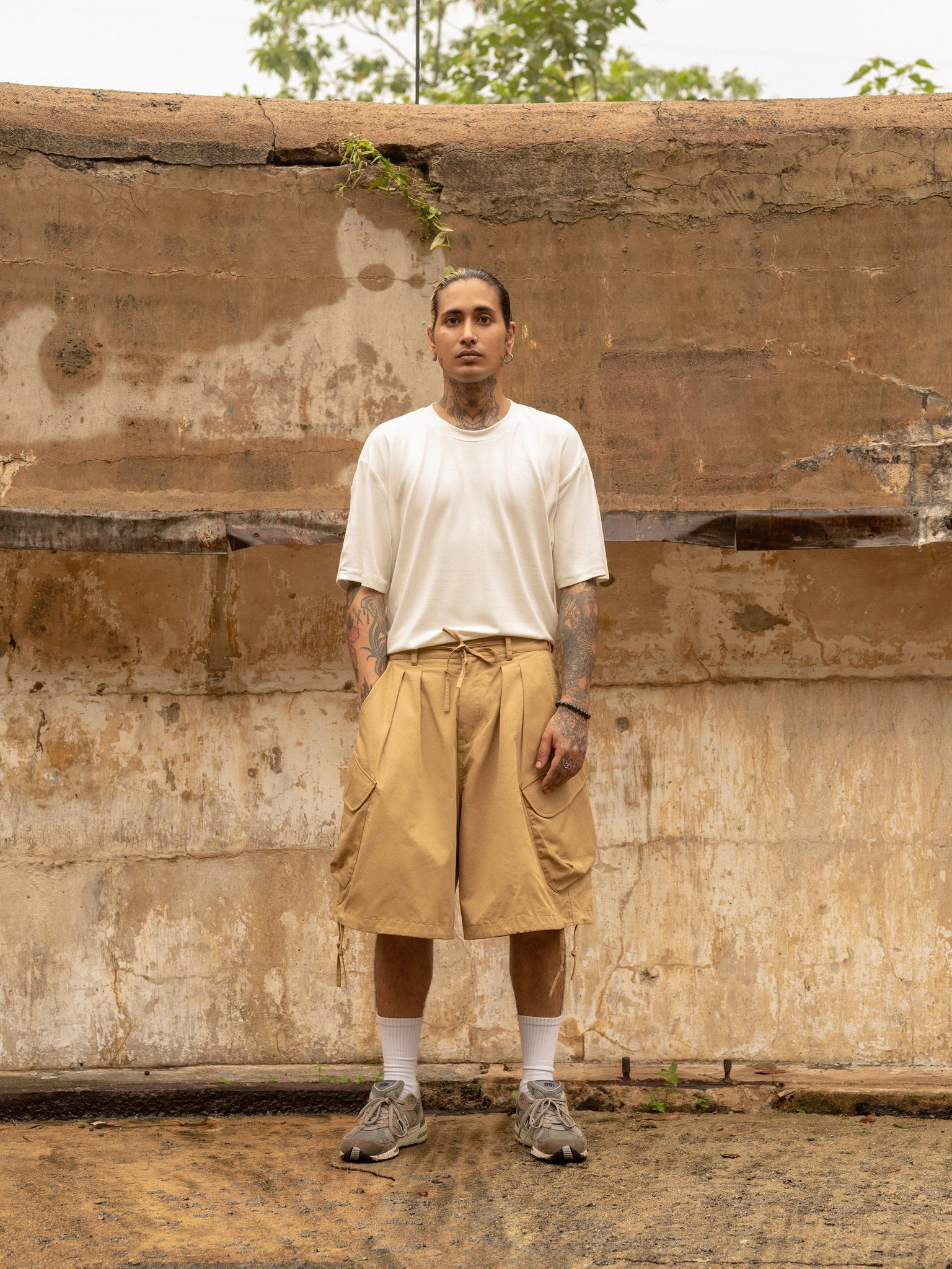 ZHD x Graye Studio Drawstring Balloon Cargo Shorts