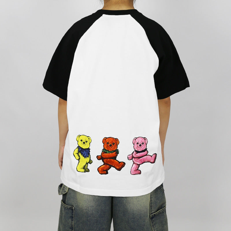 Stoned Bear by Paradise Youth Club Grateful Stoned Raglan T-shirt