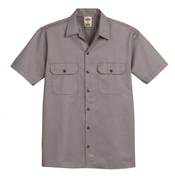Dickies Short-Sleeve Twill Work Shirt Original Fit - Silver Grey