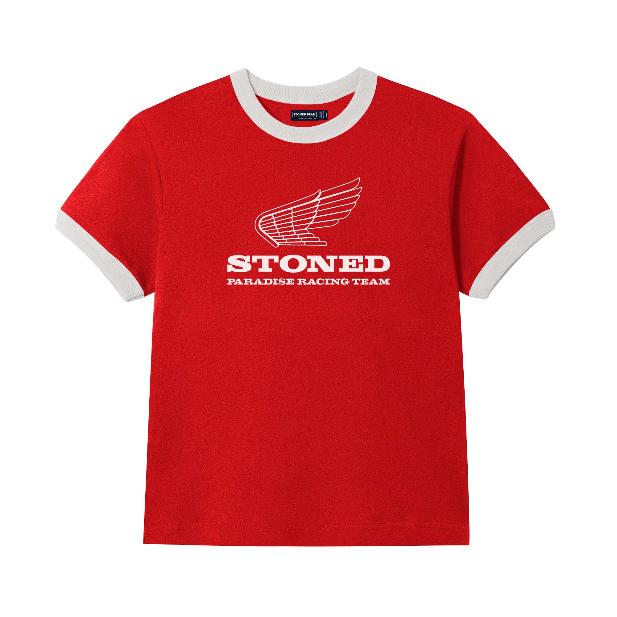 Stoned Bear by Paradise Youth Club Stoned Ringer T-Shirt (MYBC)