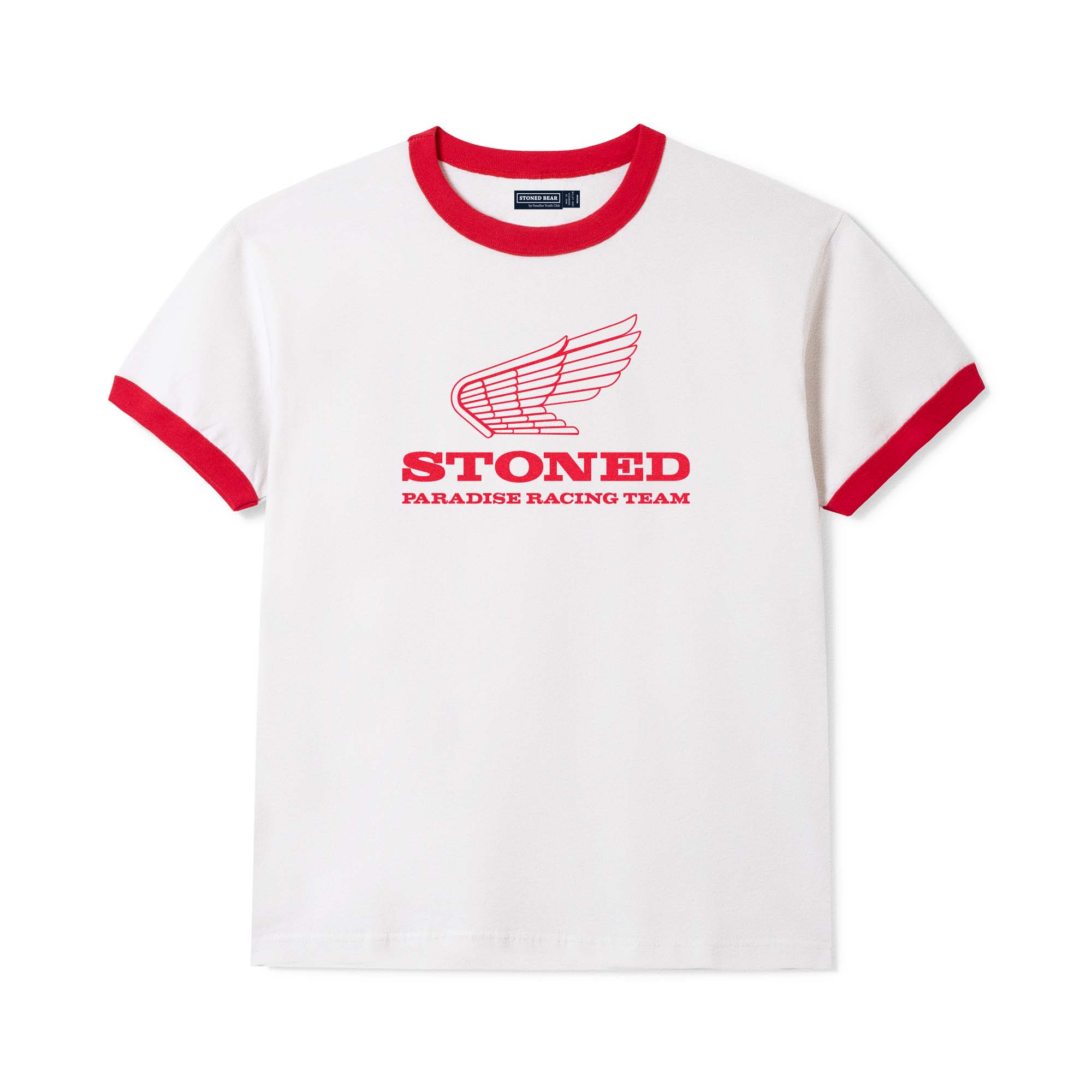 Stoned Bear by Paradise Youth Club Stoned Ringer T-Shirt (MYBC)