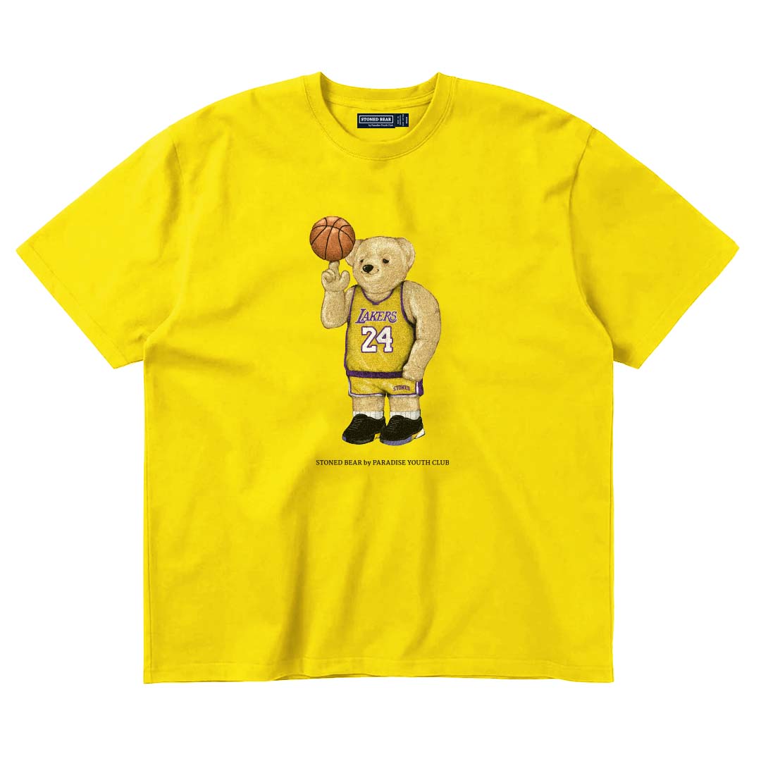 Stoned Bear by Paradise Youth Club Basketball Los Angeles T-shirt (MYBC)