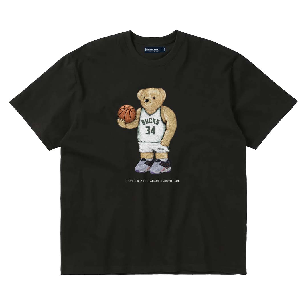 Stoned Bear by Paradise Youth Club Basketball Milwaukee T-shirt (MYBC)