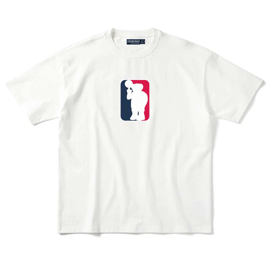 Stoned Bear by Paradise Youth Club Basketball Logo T-Shirt (MYBC)