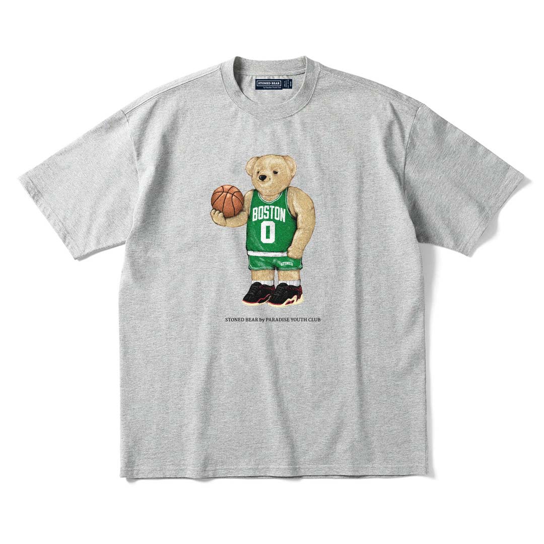 Stoned Bear by Paradise Youth Club Basketball Boston T-Shirt (MYBC)