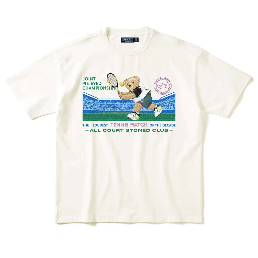 Stoned Bear by Paradise Youth Club Tennis Stoned Club T-Shirt