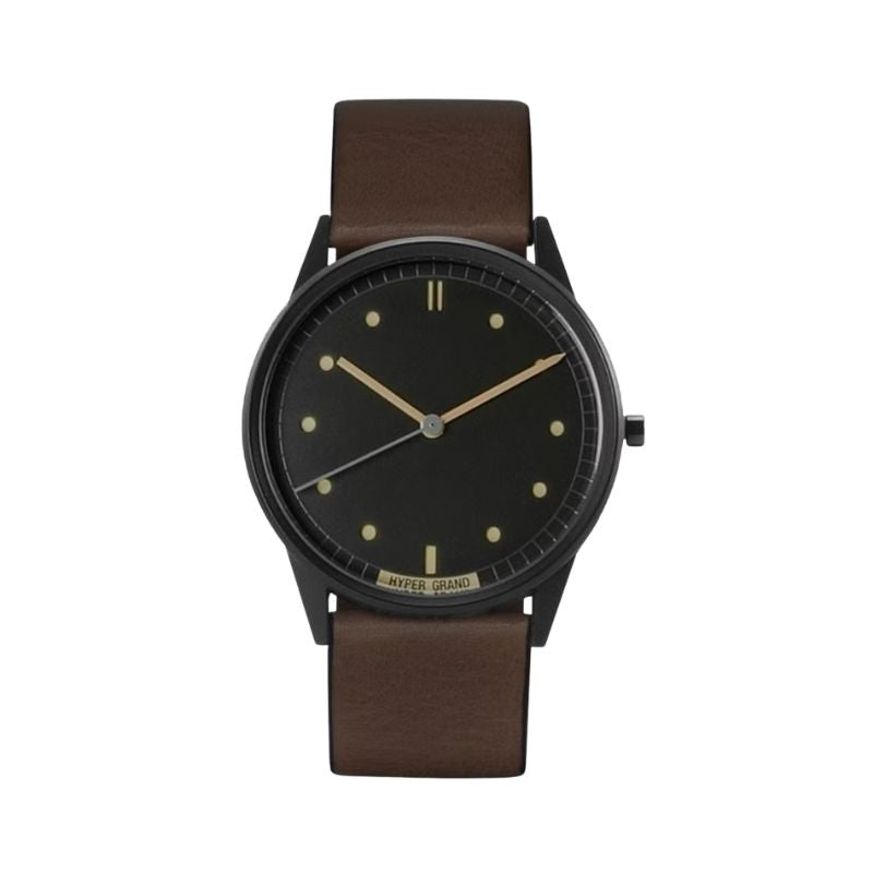 HYPERGRAND 01 Classic Black Vintage with Classic Leather Straps - From The Archives