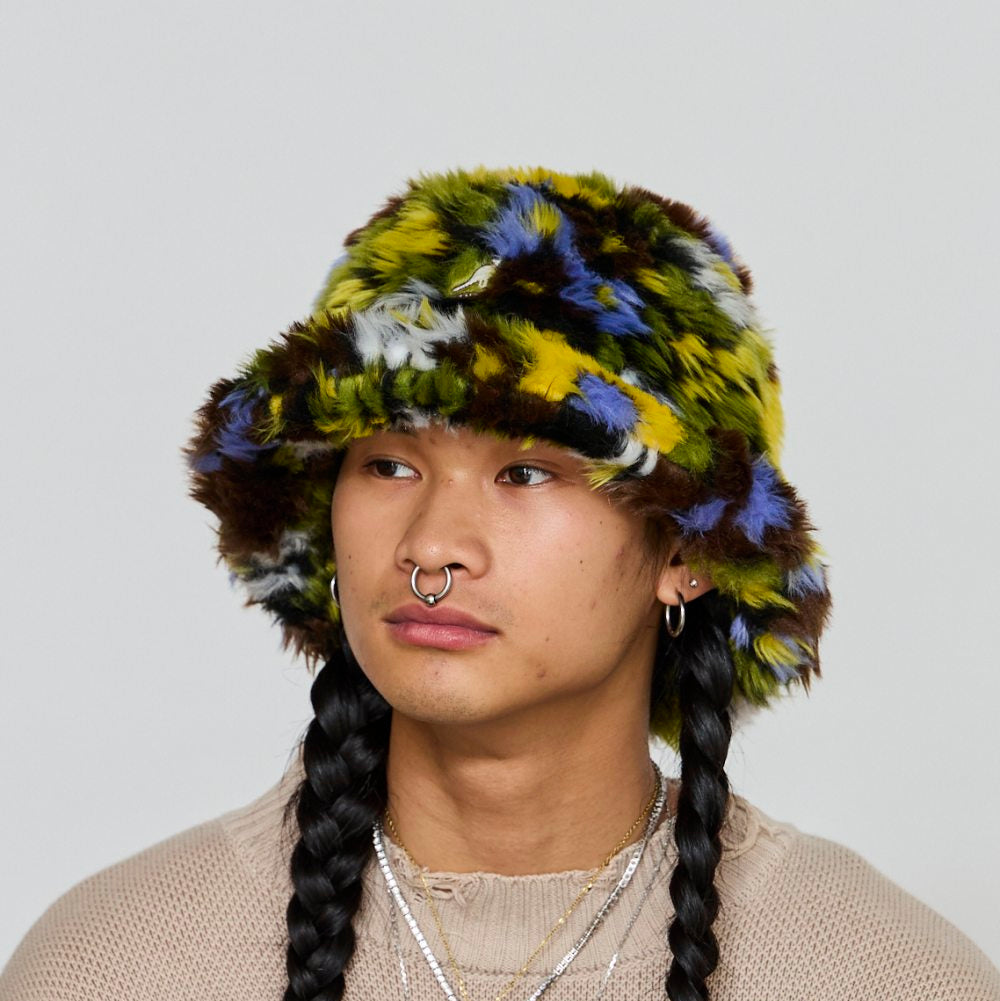 Kangol Faux Fur Casual Cap - Camo Flower