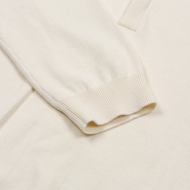 Asterr Long-Sleeve Henley Neck Knit - Supima Cotton