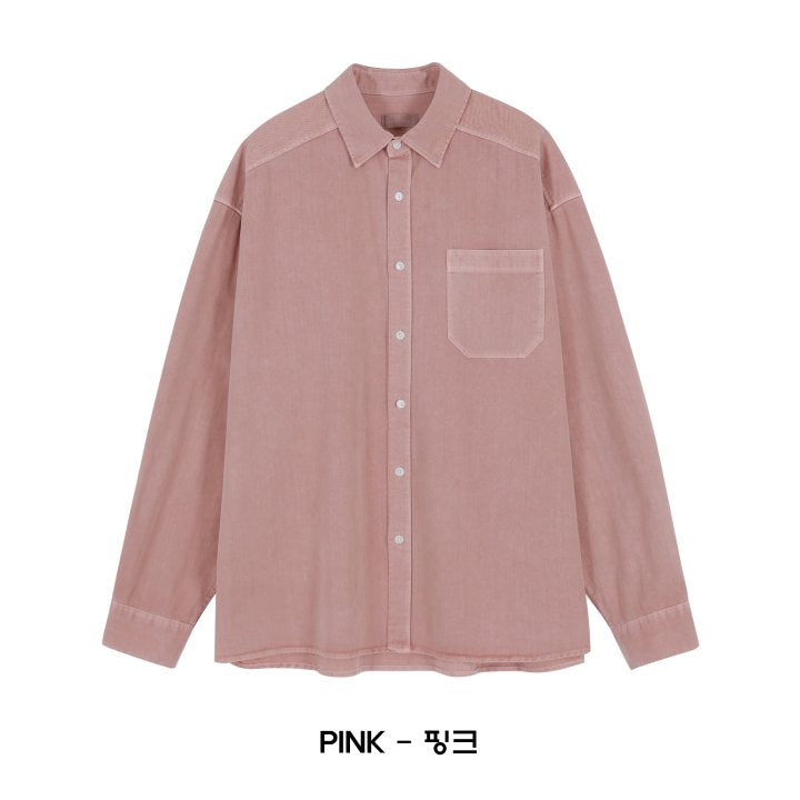Asterr Long-Sleeve Pocket Shirt- Cotton