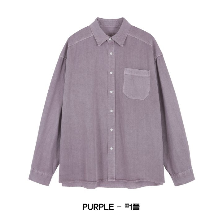 Asterr Long-Sleeve Pocket Shirt- Cotton