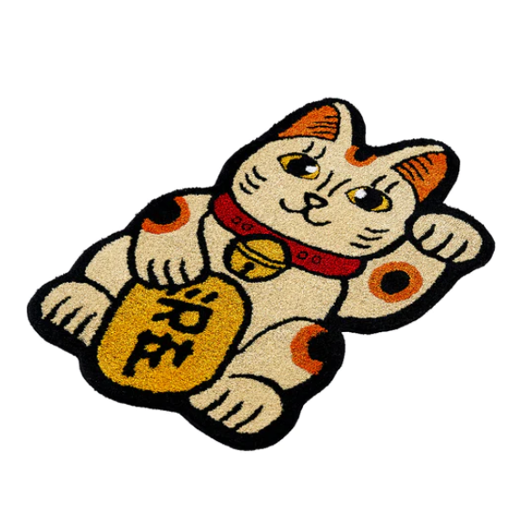 Lucky Cat Rug Yellow