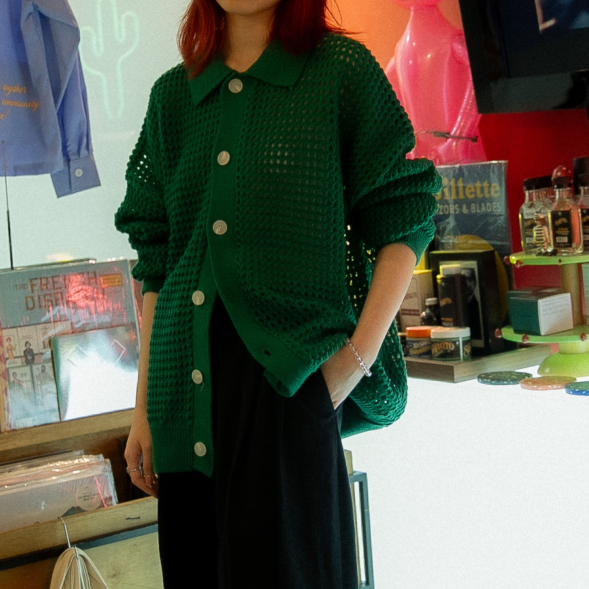 LAWLESS Long-sleeve Knit Button-up
